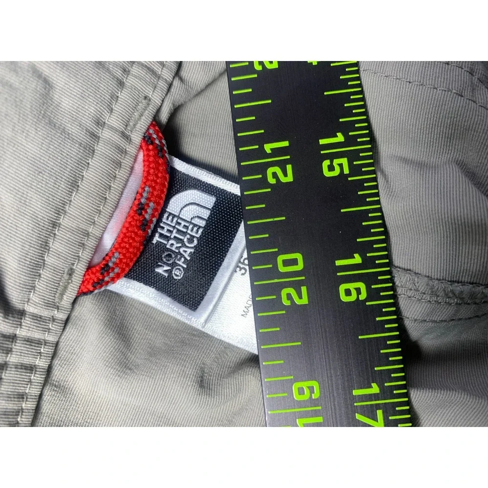 The North Face Mens Nylon Hiking Shorts 36 Gray Green Flat Front Outdoor 7